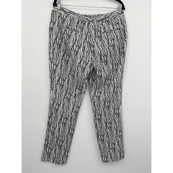 Vince Camuto Printed Trouser Pant White Black Size 10 - Picture 4 of 6